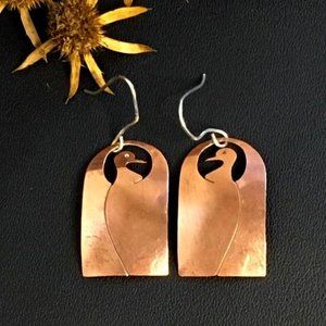 Vintage Artisan Copper With pierced Duck Feature